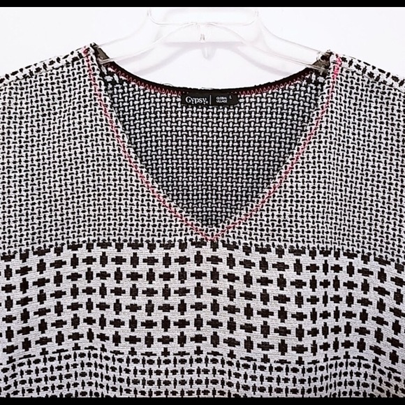 Gypsy 05 Barre Jacquard Tapestry Boho Blouse Top - Picture 3 of 6